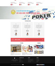 Mẫu website shop bán bộ bài Poker